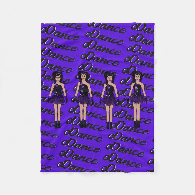 Majorette/ Dancer Fleece Blanket Violet  (Front)