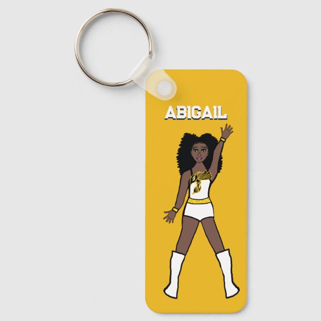 Majorette/ Dancer Keychain Yellow Hornet A (Front)