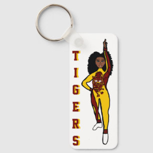 Majorette/ Dancer Keychain Yellow Maroon Tiger A