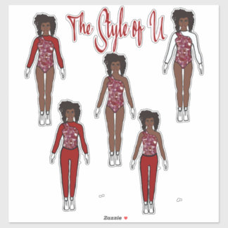 Majorette / Dancer Quick Change Stickers (Berry )