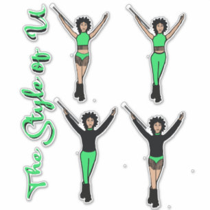 Majorette / Dancer Quick Change Stickers Fringe L