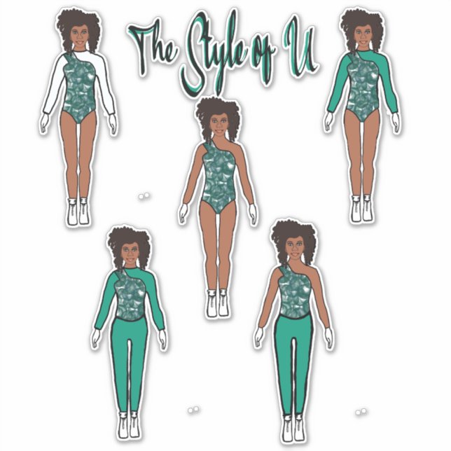Majorette / Dancer Quick Change Stickers ( Sea 2) (Front)