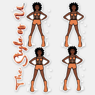 Majorette / Dancer Stickers Apricot 2