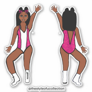 Majorette / Dancer Stickers Pink Spark #1