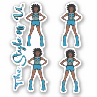 Majorette / Dancer Stickers Turquoise 2