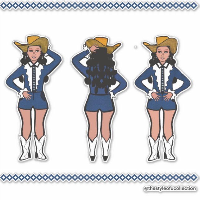 Majorette / Dancer Western Denim #2 Sticker (Front)