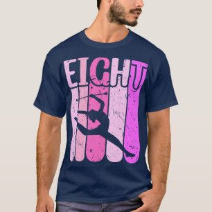 Majorette Girl 8th Birthday Baton Twirling T-Shirt