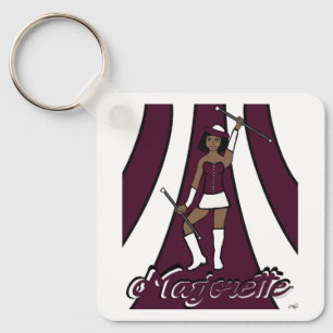 Majorette Keychain/ Burgundy Keychain