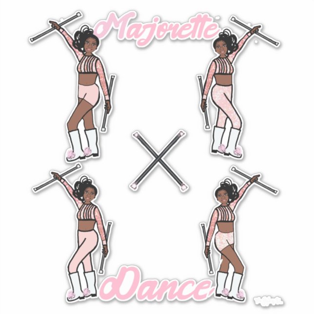 Majorette Quick Change Stickers (Pink Spark) (Front)