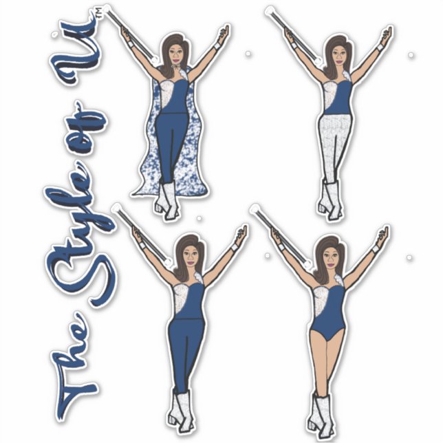 Majorette Sparkle Stickers (Azul Spark )  (Front)