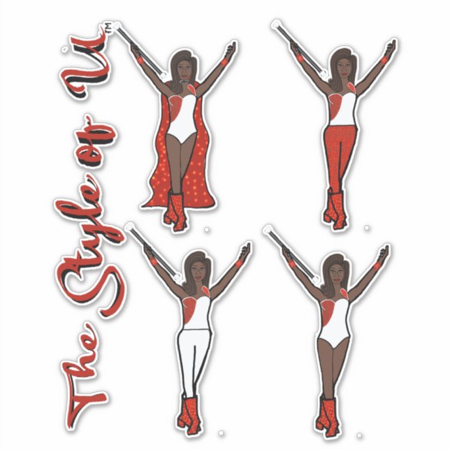 Majorette Sparkle Stickers (Fire 2) (Front)