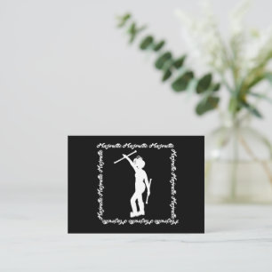 Majorette Twirler Notecard #3 ( White Black )