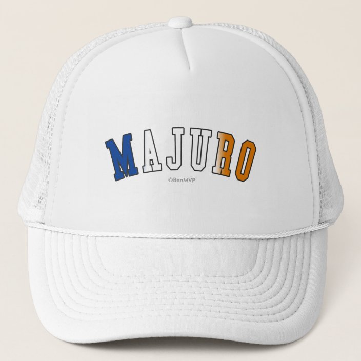 Majuro in Marshall Islands National Flag Colors Hat