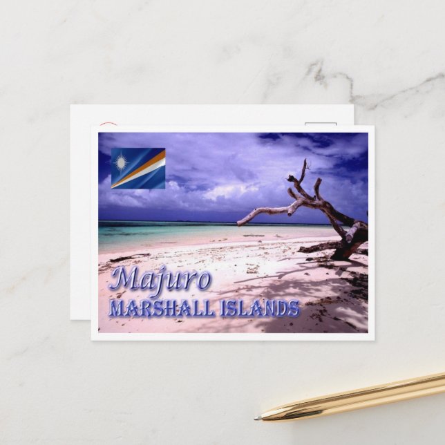 Majuro - Laura Beach - Marshall Islands - Postcard (Front/Back In Situ)