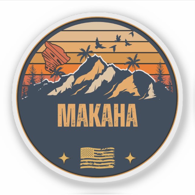 Makaha, Hawaii Sticker (Front)