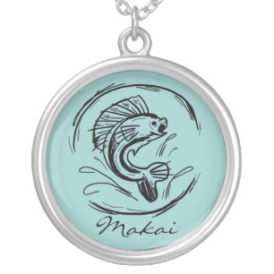 Makai toward the ocean hawaiian fish necklace