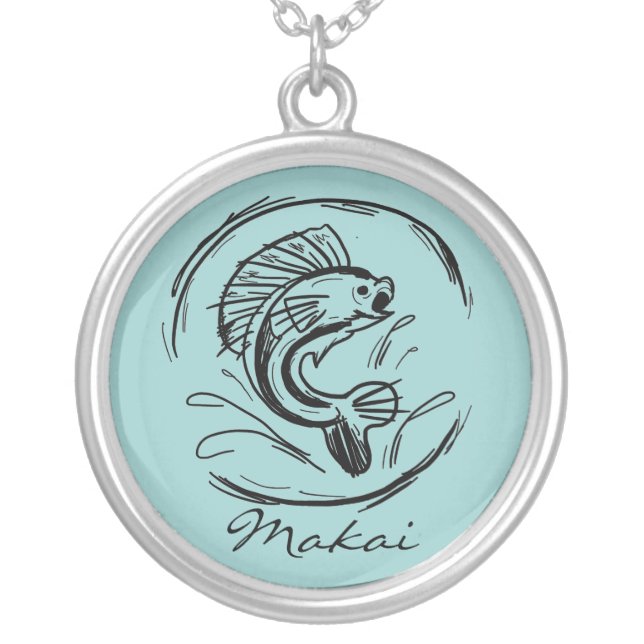 Makai toward the ocean hawaiian fish necklace (Front)