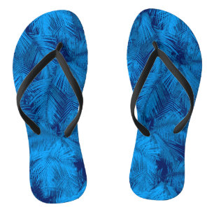 Makana Palms Hawaiian Tropical Leaves Flip Flops
