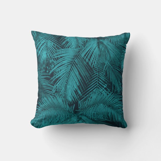 Makana Palms Hawaiian Tropical Square Pillows (Front)