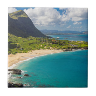 Makapuu Beach Coastline Ceramic Tile