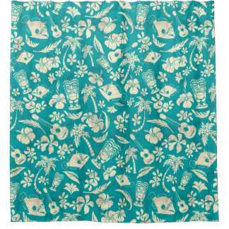 Makapuu Beach Hawaiian Batik Aloha Shirt Shower Curtain