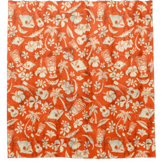 Makapuu Beach Hawaiian Batik Aloha Shirt Shower Curtain
