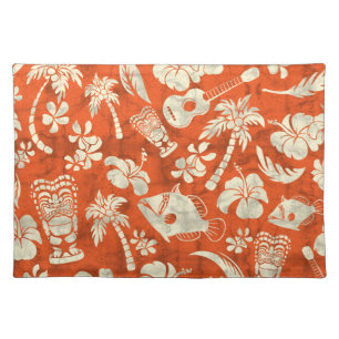 Makapuu Beach Hawaiian Batik Dinner Placemats