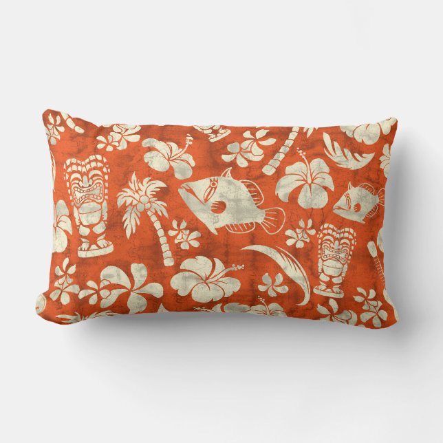 Makapuu Beach Hawaiian Batik Lumbar Pillows (Front)