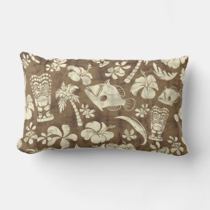 Makapuu Beach Hawaiian Batik Lumbar Pillows