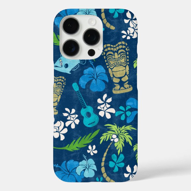 Makapuu Beach Hawaiian Batik Navy Case-Mate iPhone Case (Back)