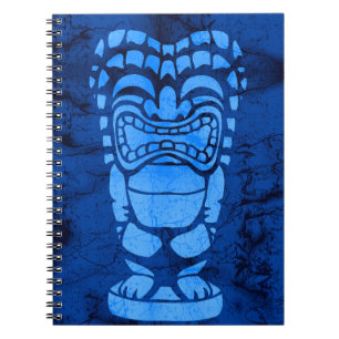 Makapuu Beach Hawaiian Laughing Tiki Batik Notebook
