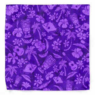 Makapuu Beach Hawaiian Tiki Batik Bandana