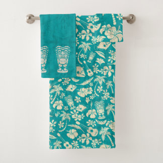 Makapuu Beach Hawaiian Tropical Tiki Coordinate Bath Towel Set