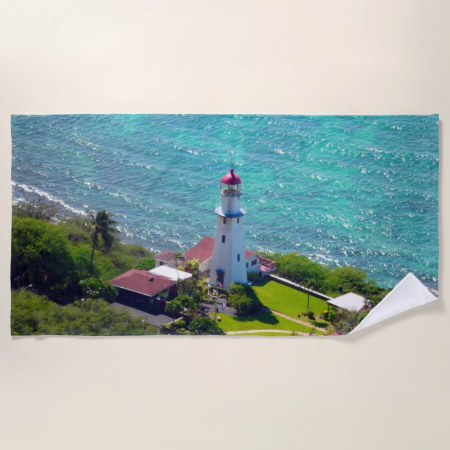 Makapu'u Point Lighthouse Beach Towel (Front)