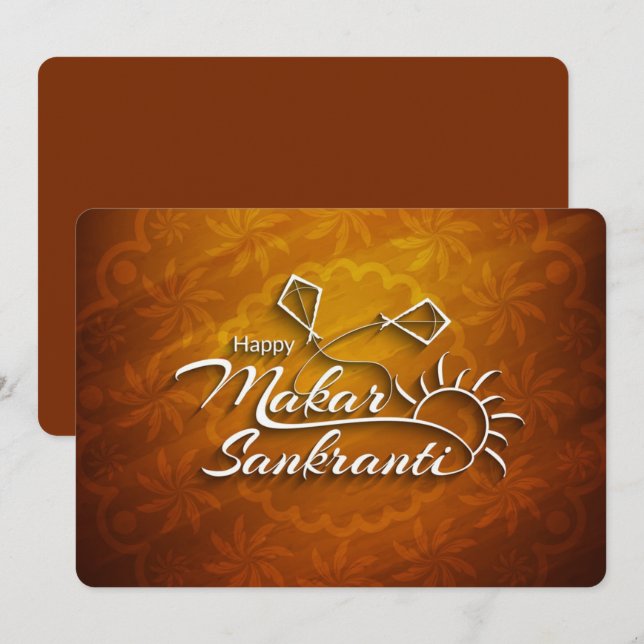 Makar Sankranti Holiday Card (Front/Back)