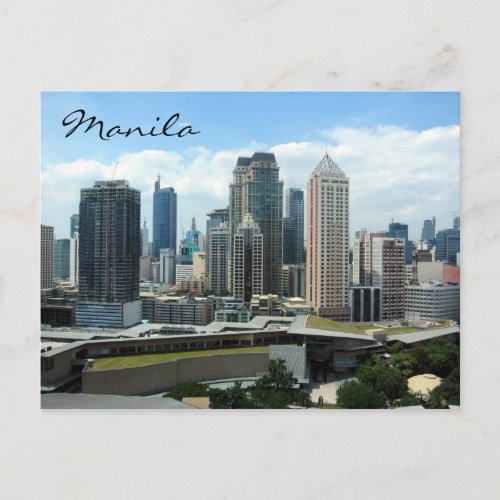 makati skyline postcard