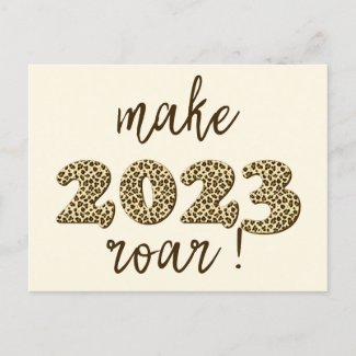 Make 2023 roar! Fun leopard print New Year's 