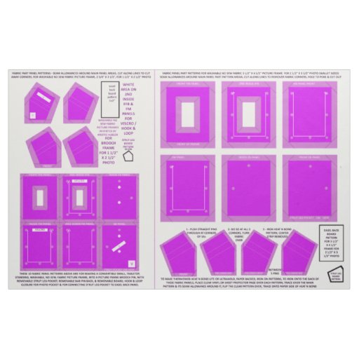 make 2 washable fabric no sew orchid photo frames