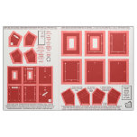 make 2 washable fabric no sew red photo frames