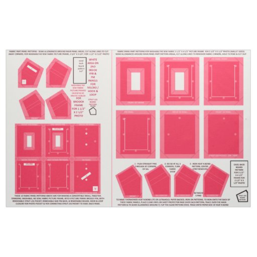 make 2 washable fabric no sew salmon photo frames