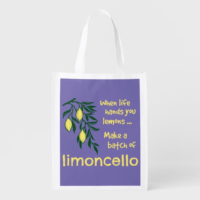 Make a Batch of Limoncello Lemon Liqueur Grocery Bag (Front)
