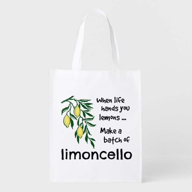 Make a Batch of Limoncello Lemon Liqueur Grocery Bag (Front)