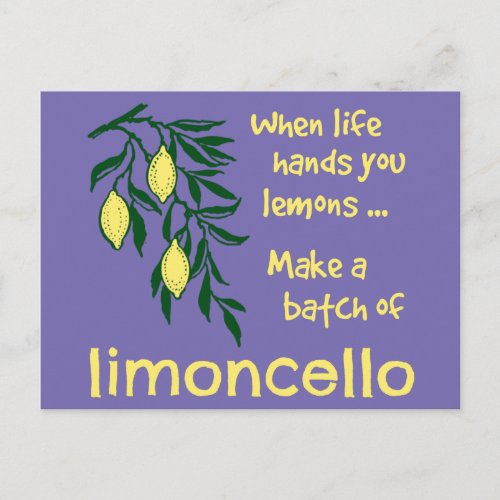Make a Batch of Limoncello Lemon Liqueur Postcard