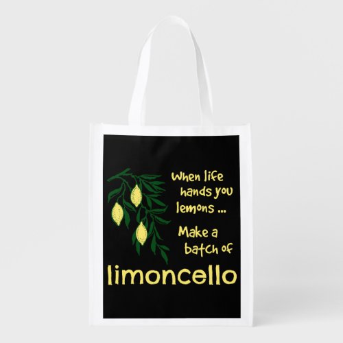 Make a Batch of Limoncello Lemon Liqueur Reusable Grocery Bag