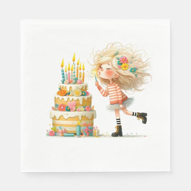 Make A Birthday Wish Napkins (Front)