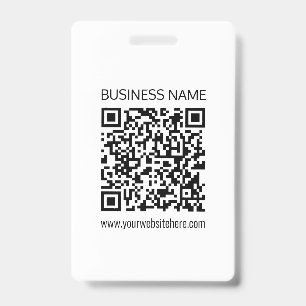 Make a Business QR Code Instantly & Editable Text Badge