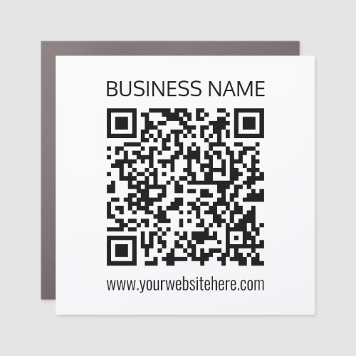 Make a Business QR Code Instantly  Editable Text Car Magnet