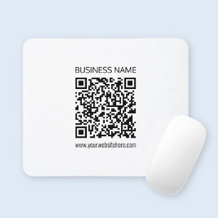 Make a Business QR Code Instantly & Editable Text Mouse Pad