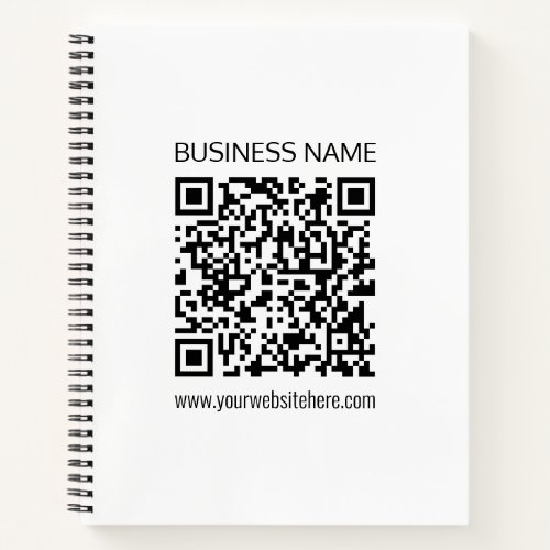 Make a Business QR Code Instantly  Editable Text Notebook