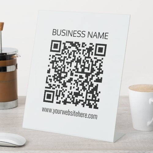 Make a Business QR Code Instantly  Editable Text Pedestal Sign